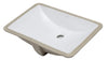 White Ceramic 22&quot;x15&quot; Undermount Rectangular Bathroom Sink