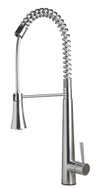 ALFI brand AB2039S Solid Stainless Steel Commercial Spring Kitchen Faucet with Pull Down Shower Spray