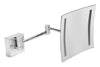 ALFI brand ABM8WLED-PC Polished Chrome Wall Mount Square 8&quot; 5x Magnifying Cosmetic Mirror with Light