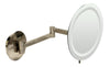 ALFI brand ABM9WLED-BN Brushed Nickel Wall Mount Round 9&quot; 5x Magnifying Cosmetic Mirror with Light