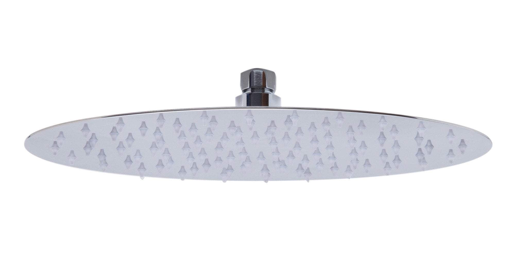 ALFI brand RAIN128-PSS 12" Oval Polished Solid Stainless Steel Ultra Thin Rain Shower Head