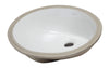 EAGO BC224 White Ceramic 18&quot;x15&quot; Undermount Oval Bathroom Sink