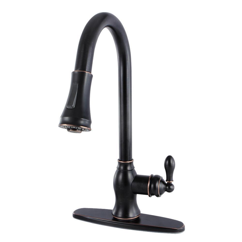Gourmetier American Classic Pull-Down Kitchen Faucet Naples Bronze