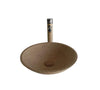 Honey Stone Bathroom Vessel Sink with Faucet and Drain