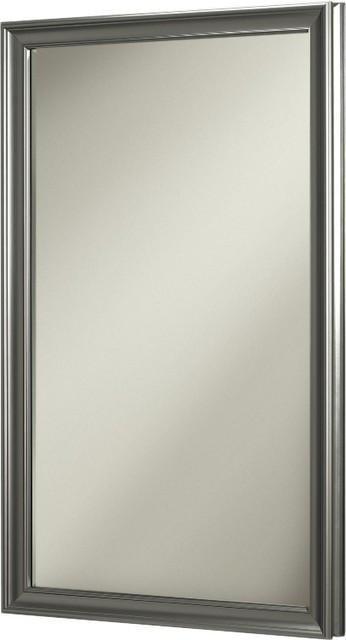 Ashton Satin Nickel Frame 15.75" X 25.5" Classic Mirror