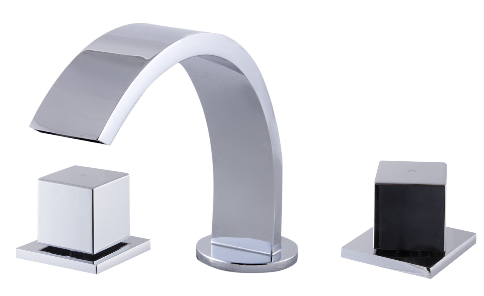 Polished Chrome Modern Widespread Bathroom Faucet