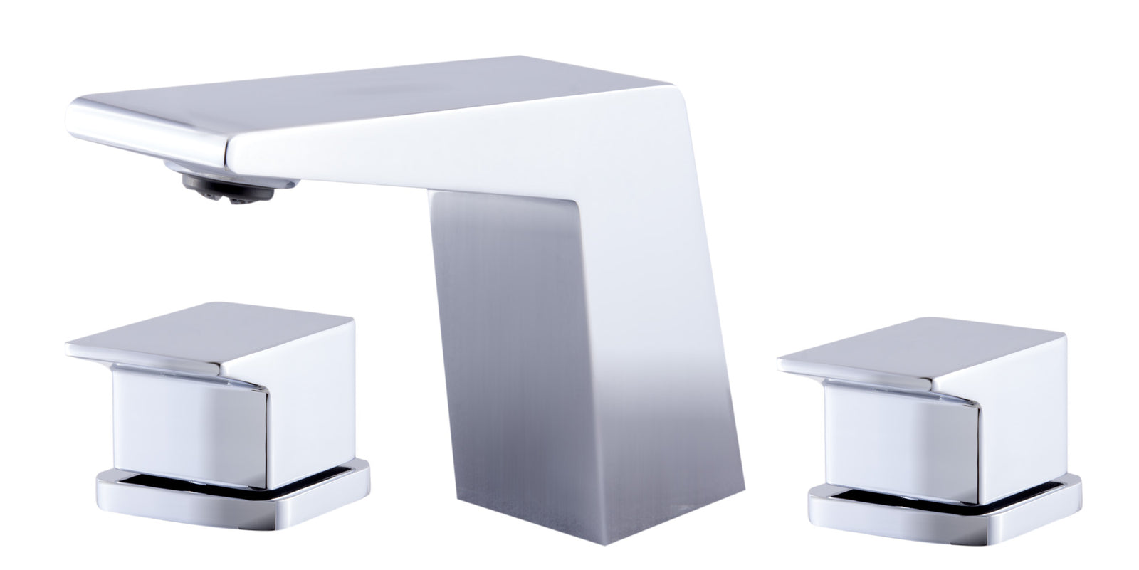 Polished Chrome Modern Widespread Bathroom Faucet