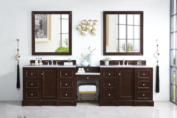 Vanities in bathroom
