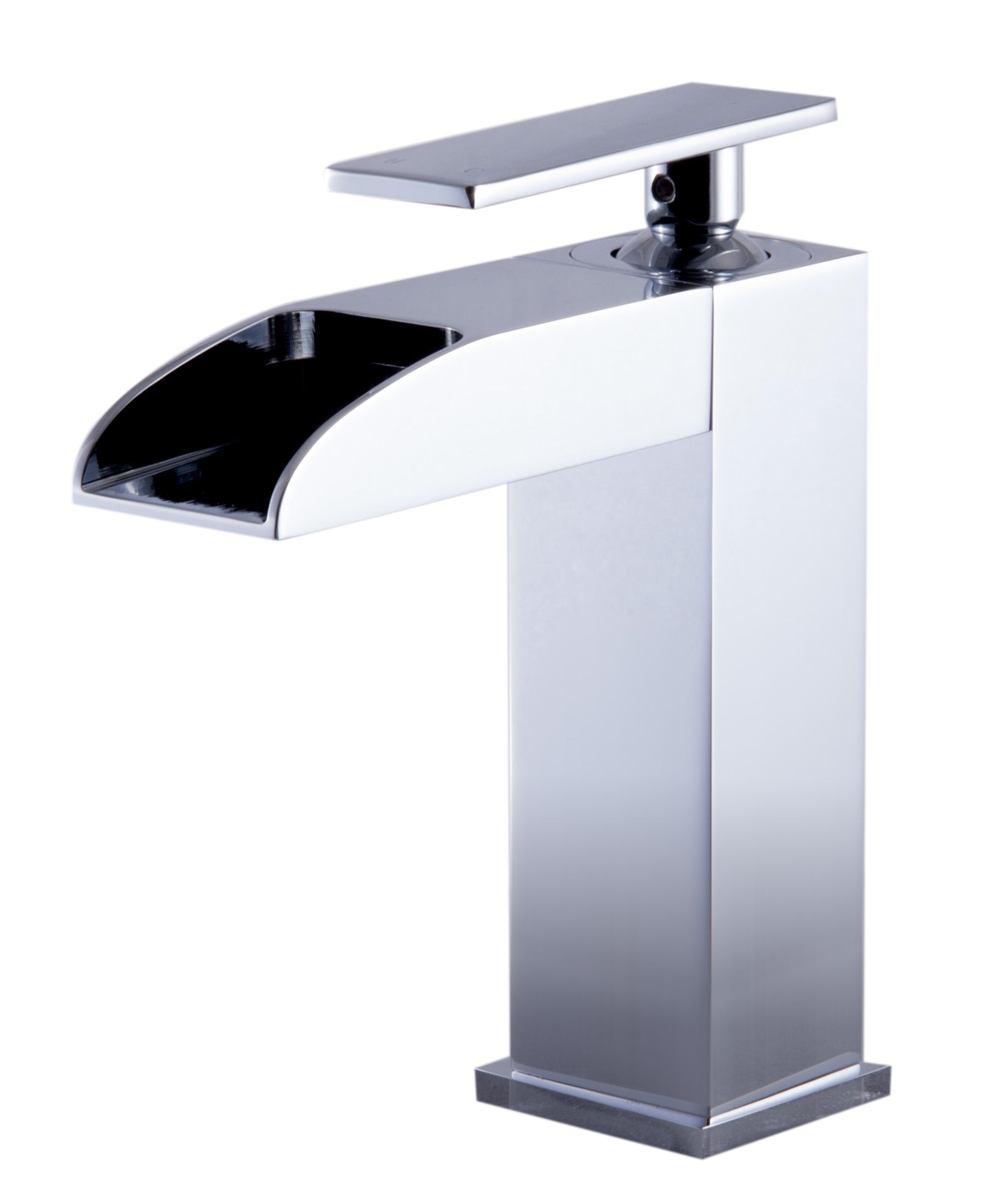 Polished Chrome Single Hole Waterfall Bathroom Faucet