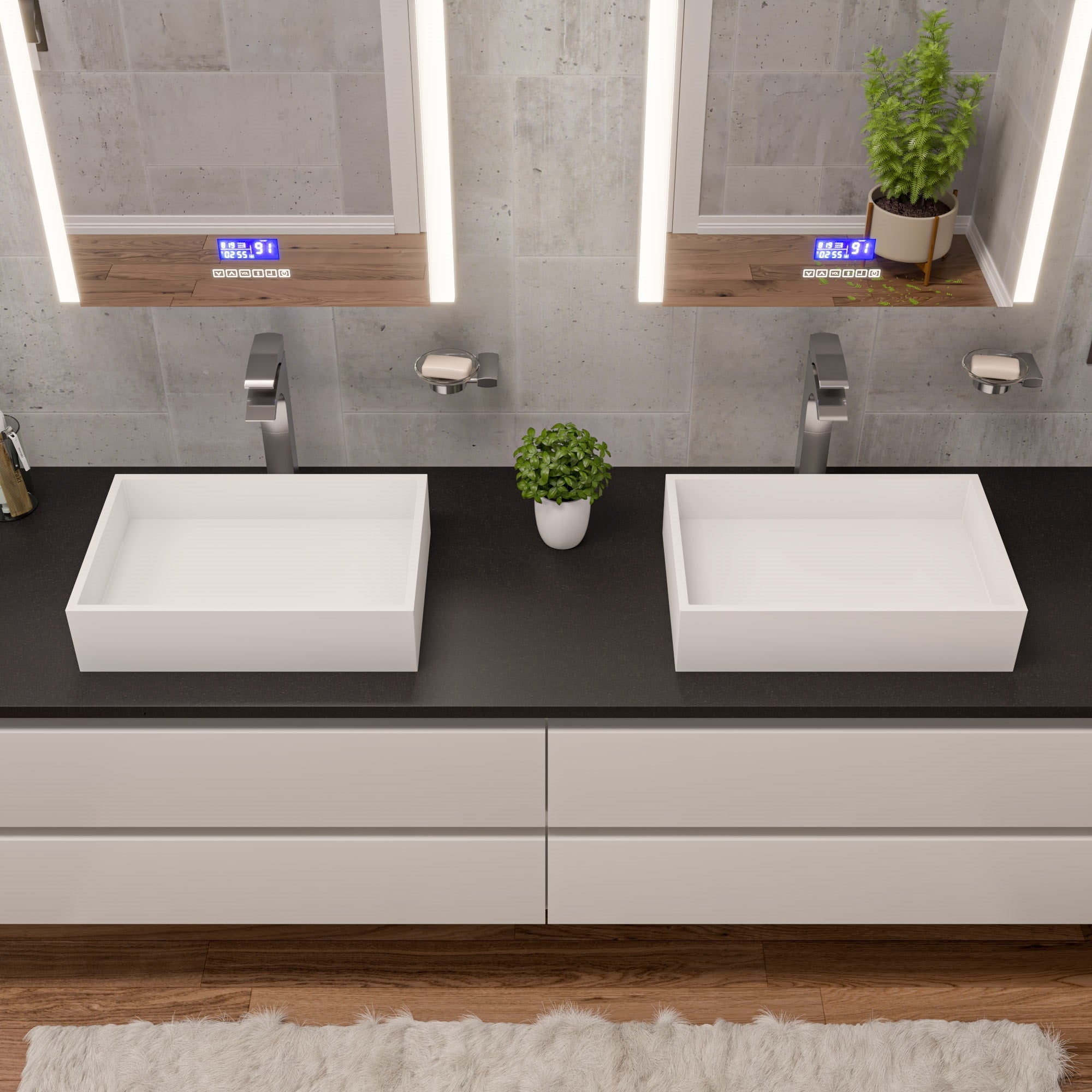 ALFI brand AB1587-BN Tall Brushed Nickel Single Lever Bathroom Faucet