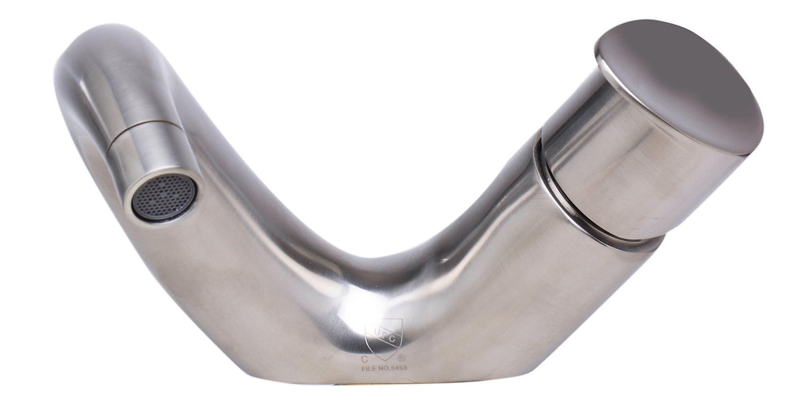 Wave Brushed Nickel Single Lever Bathroom Faucet