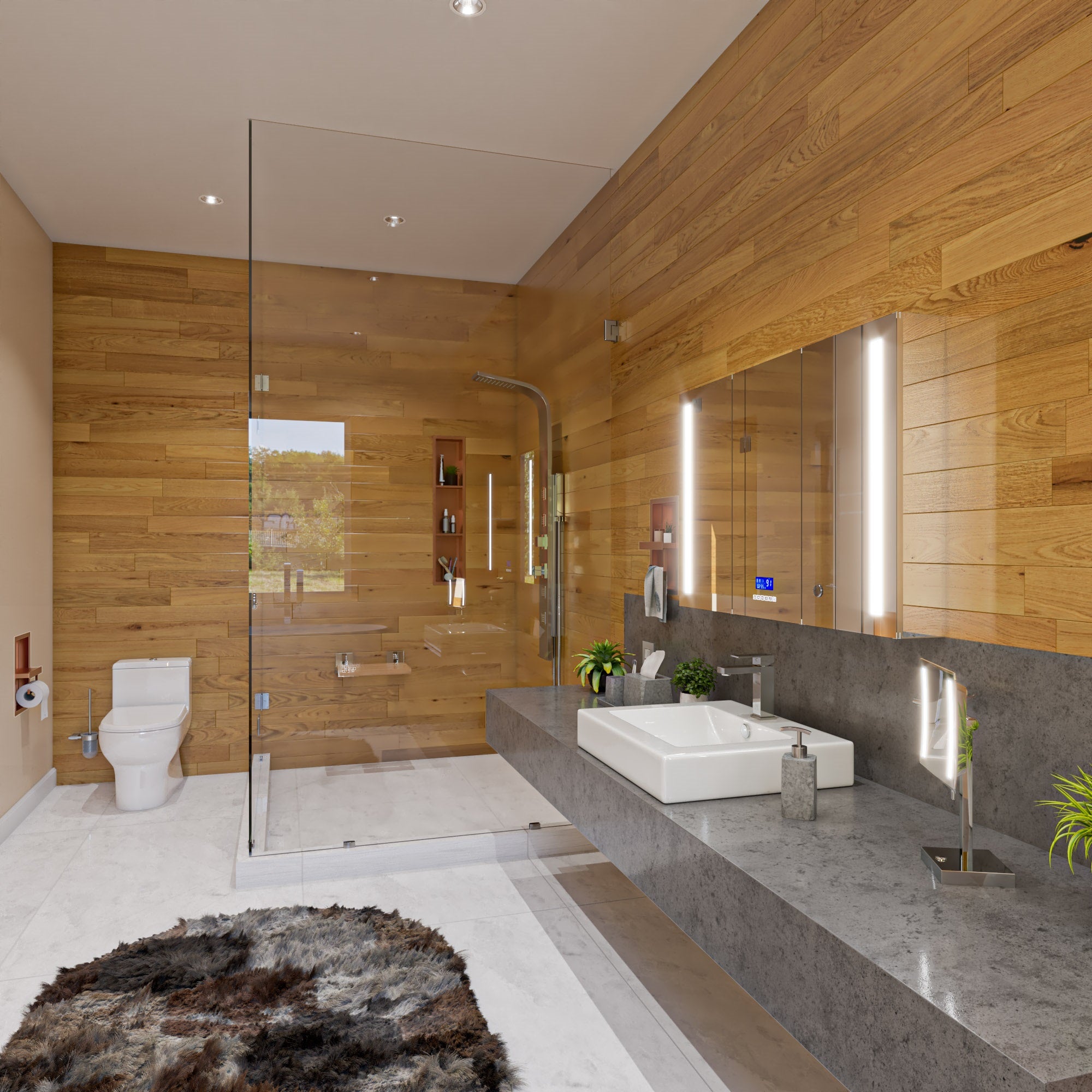 ALFI brand AB1229-PC Polished Chrome Square Single Lever Bathroom Faucet