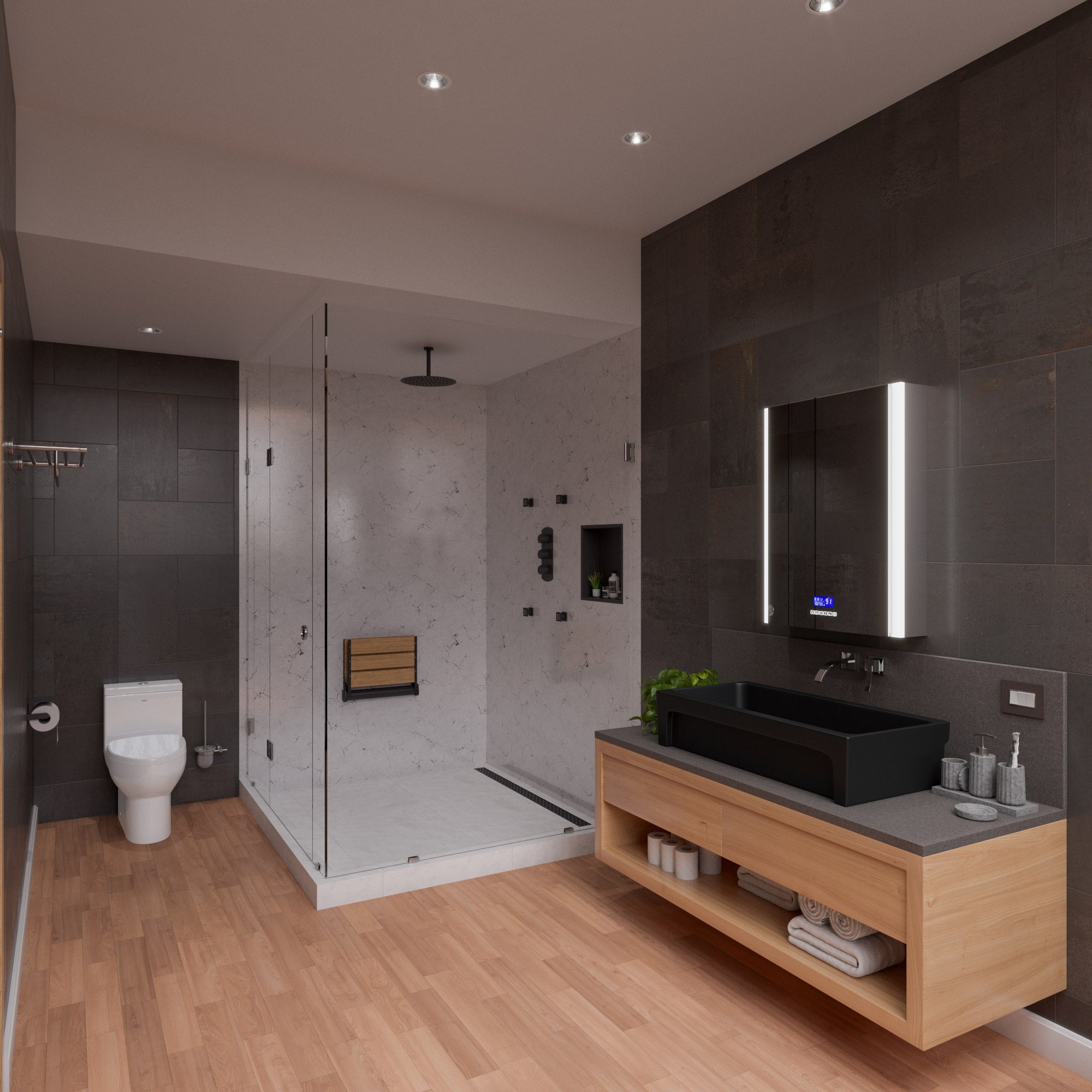 ALFI brand AB1256-PC Polished Chrome Single Lever Wallmount Bathroom Faucet