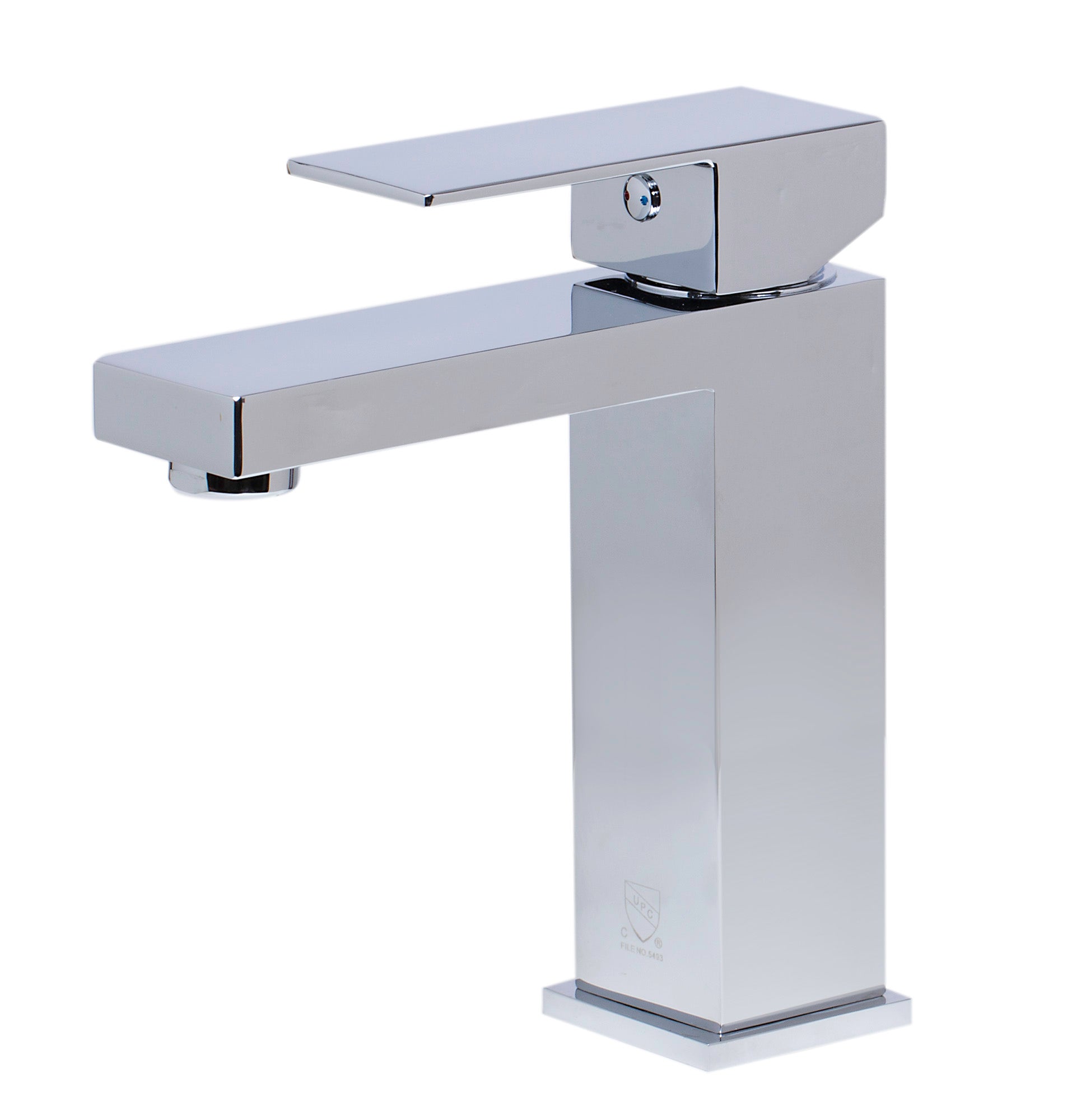 ALFI brand AB1229-PC Polished Chrome Square Single Lever Bathroom Faucet