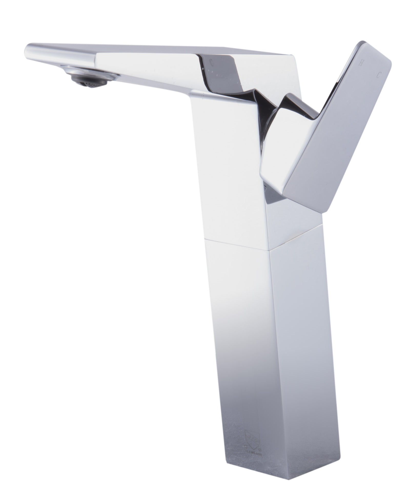 Polished Chrome Single Hole Tall Bathroom Faucet