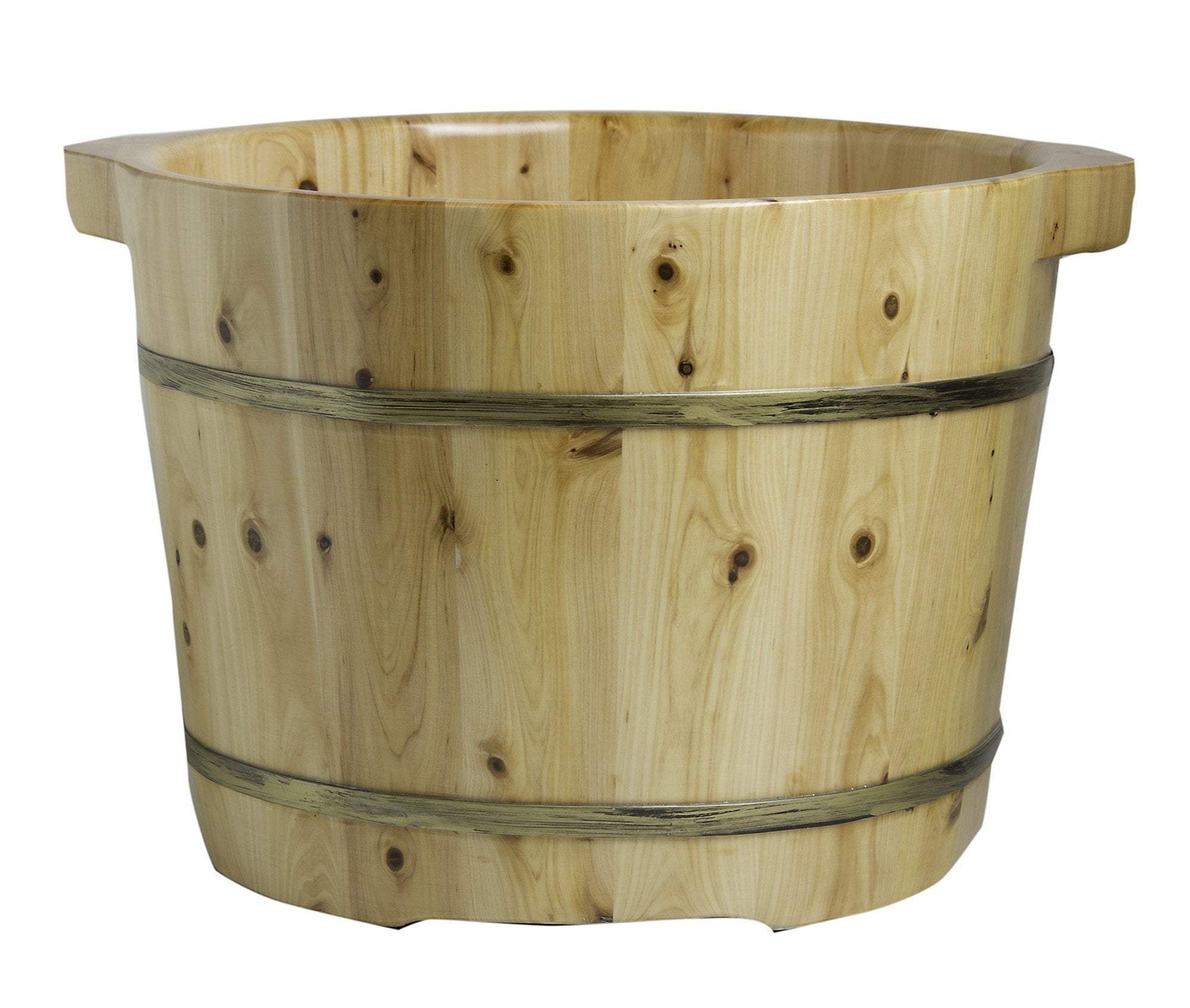 alfi 15 solid cedar wood foot soaking barrel bucket with matching spoon ab6604