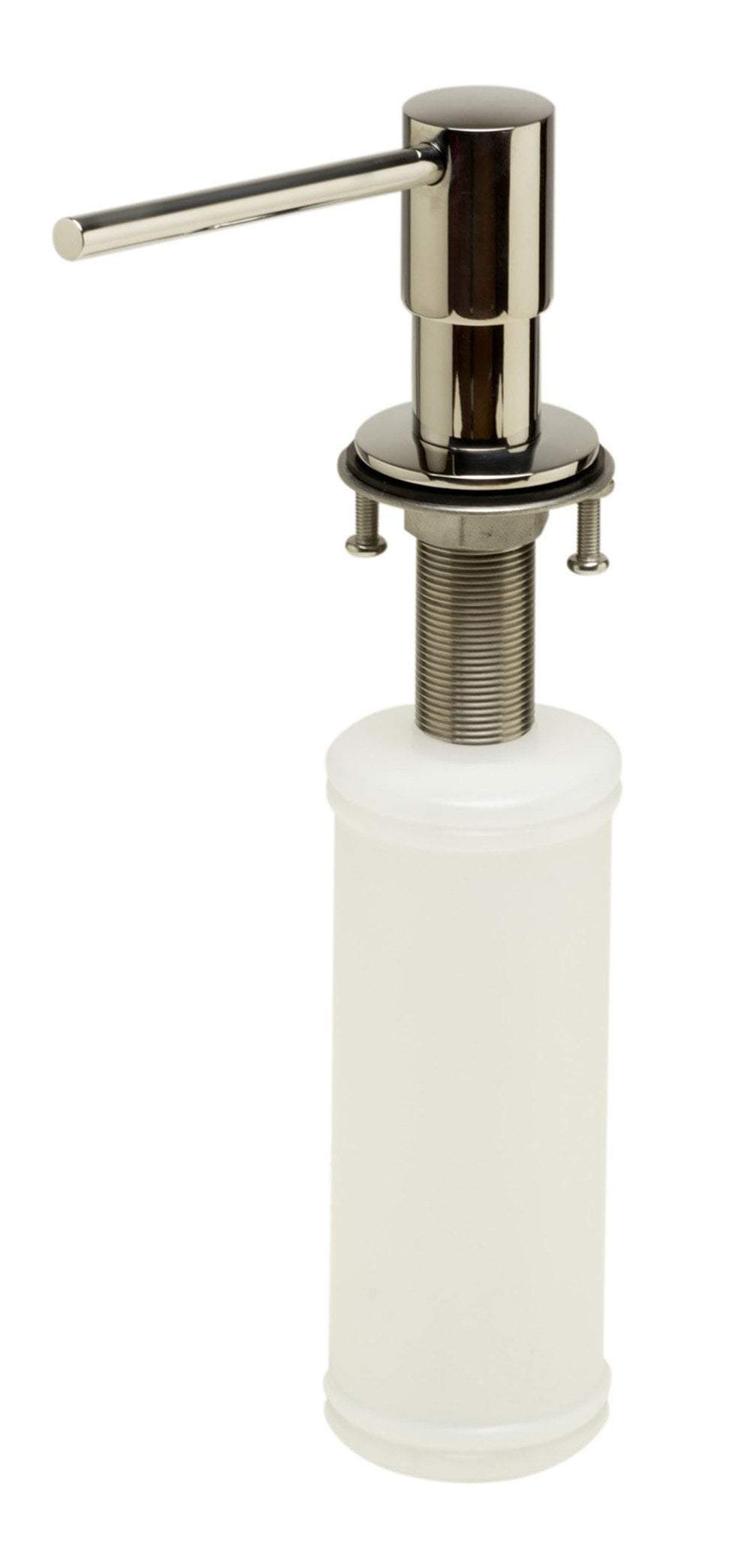 Modern Round Polished Stainless Steel Soap Dispenser