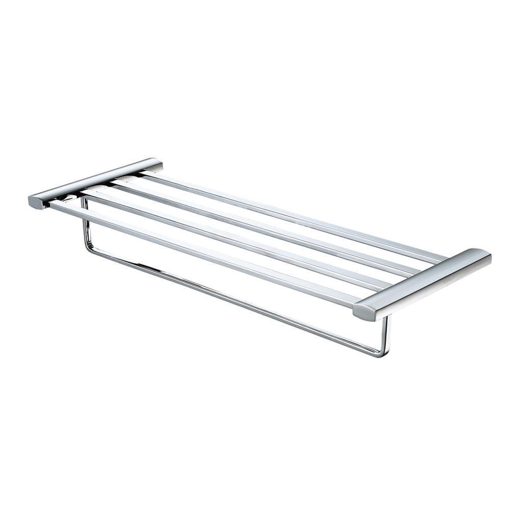 Polished Chrome 24 inch Towel Bar & Shelf Bathroom Accessory