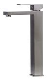 alfi brushed nickel tall square single lever bathroom faucet ab1129 bn