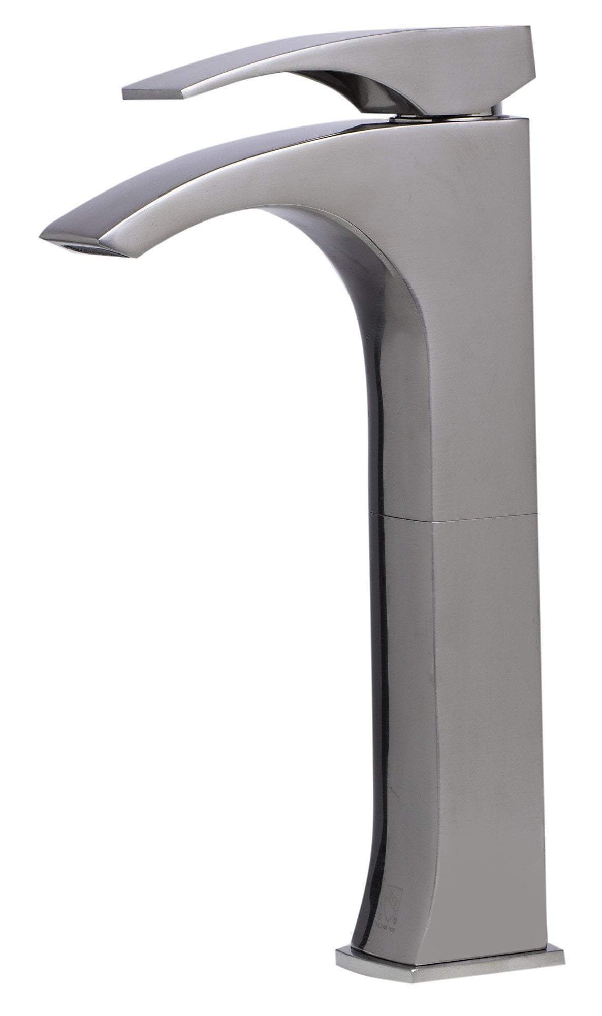 alfi tall brushed nickel single lever bathroom faucet ab1587 bn