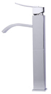 alfi tall polished chrome tall square body curved spout single lever bathroom faucet ab1158 pc