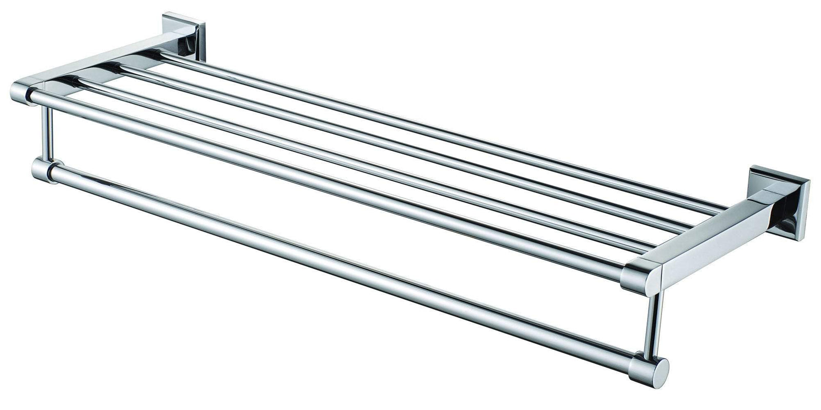 Polished Chrome 24 inch Towel Bar & Shelf Bathroom Accessory