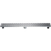 36&quot; Modern Stainless Steel Linear Shower Drain with Groove Holes