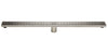 36&quot; Modern Stainless Steel Linear Shower Drain with Groove Lines