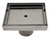 5&quot; x 5&quot; Modern Square Stainless Steel Shower Drain w/o Cover