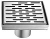 5&quot; x 5&quot; Modern Square Stainless Steel Shower Drain with Groove Holes