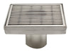 5&quot; x 5&quot; Square Stainless Steel Shower Drain with Groove Lines