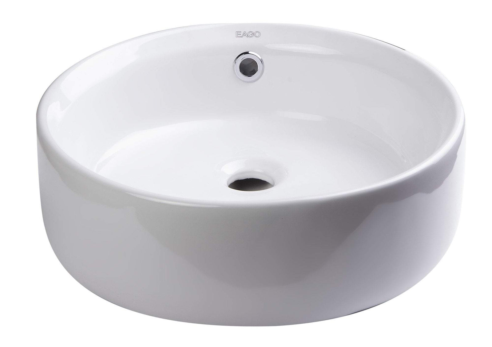 16" ROUND CERAMIC ABOVE MOUNT BATHROOM BASIN VESSEL SINK