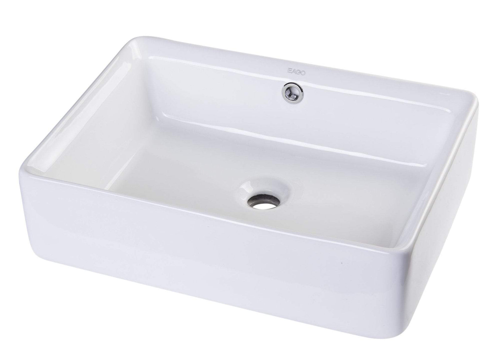20" RECTANGULAR CERAMIC ABOVE MOUNT BASIN VESSEL SINK