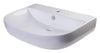 28&quot; White D-Bowl Porcelain Wall Mounted Bath Sink
