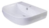 ALFI brand AB111  24&quot; White D-Bowl Porcelain Wall Mounted Bath Sink