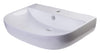 ALFI brand AB112  28&quot; White D-Bowl Porcelain Wall Mounted Bath Sink