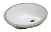 White Ceramic 18&quot;x15&quot; Undermount Oval Bathroom Sink