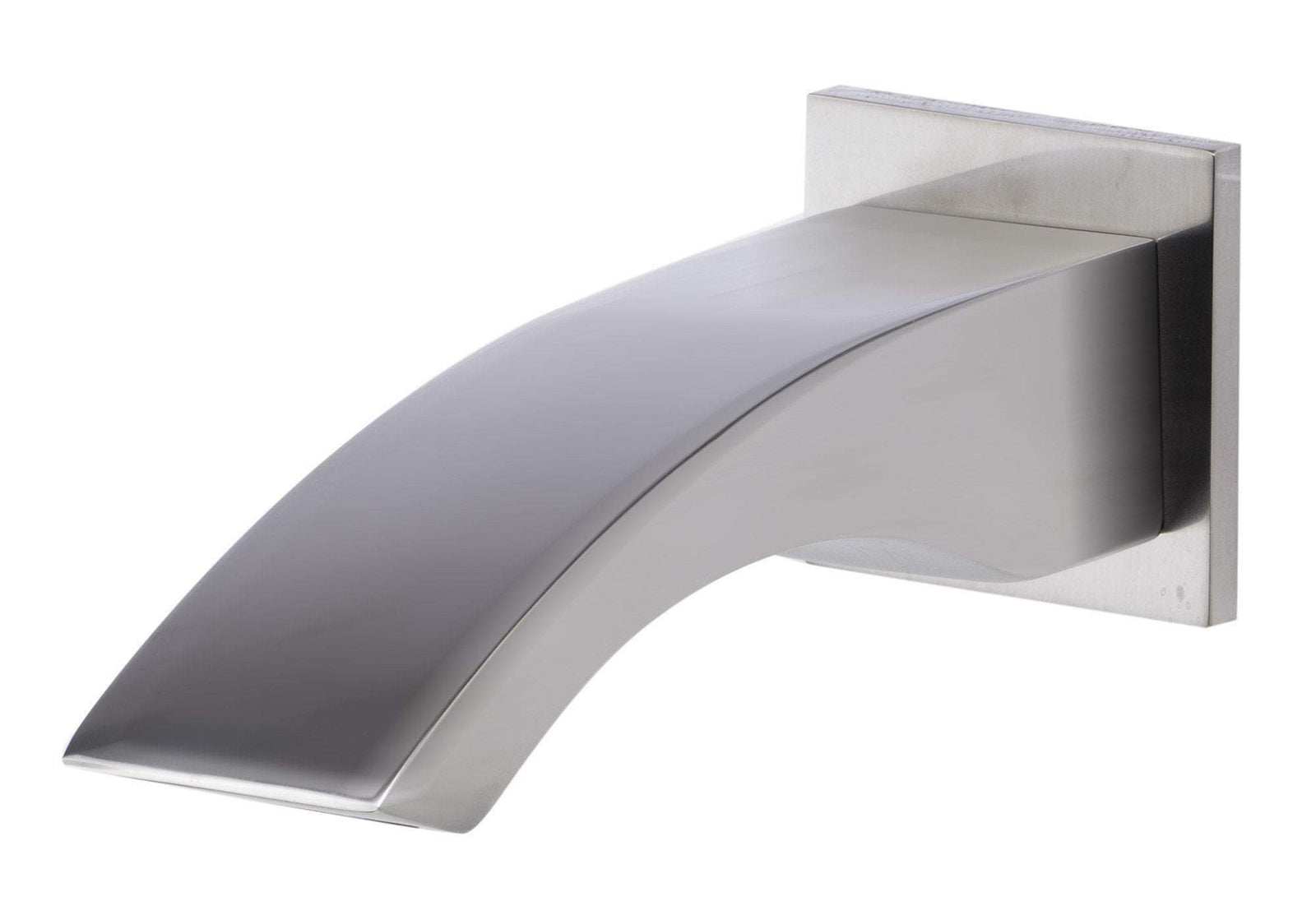 alfi brushed nickel curved wallmounted tub filler bathroom spout ab3301 bn