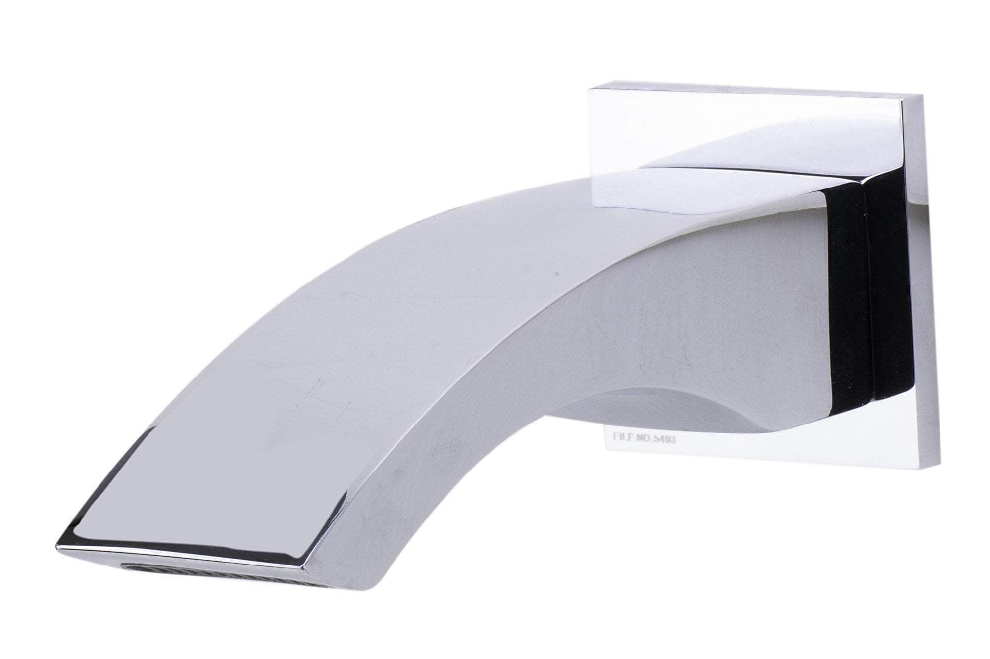 alfi polished chrome curved wallmounted tub filler bathroom spout ab3301 pc