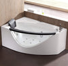 5 ft Clear Rounded Right Corner Acrylic Whirlpool Bathtub
