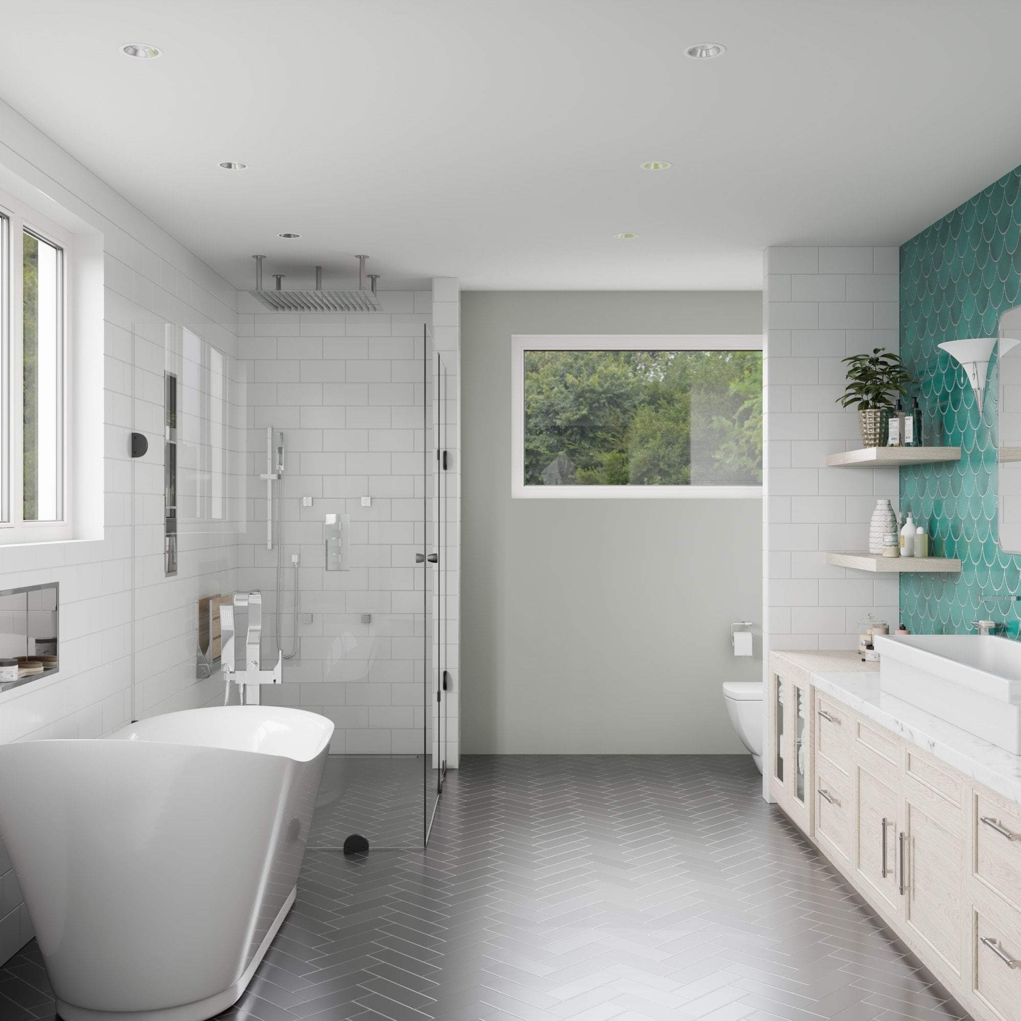 6 Foot White Free Standing Air Bubble Bathtub