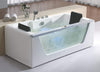 6 ft Clear Rectangular Acrylic Whirlpool Bathtub for Two