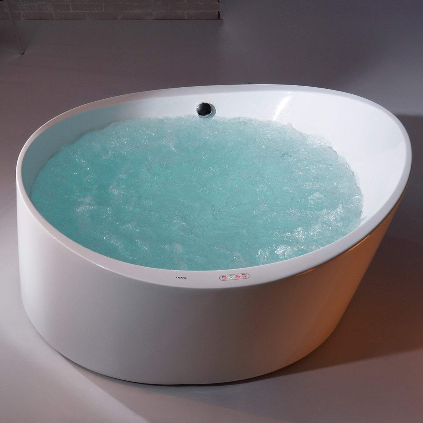 66" Round Free Standing Acrylic Air Bubble Bathtub
