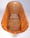 alfi 63 free standing cedar wood bath tub ab1105