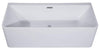 ALFI brand AB8858 59 inch White Rectangular Acrylic Free Standing Soaking Bathtub