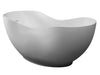 ALFI brand AB9949 66&quot; White Solid Surface Smooth Resin Soaking Bathtub