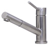 alfi solid brushed stainless steel pull out single hole kitchen faucet ab2025 bss