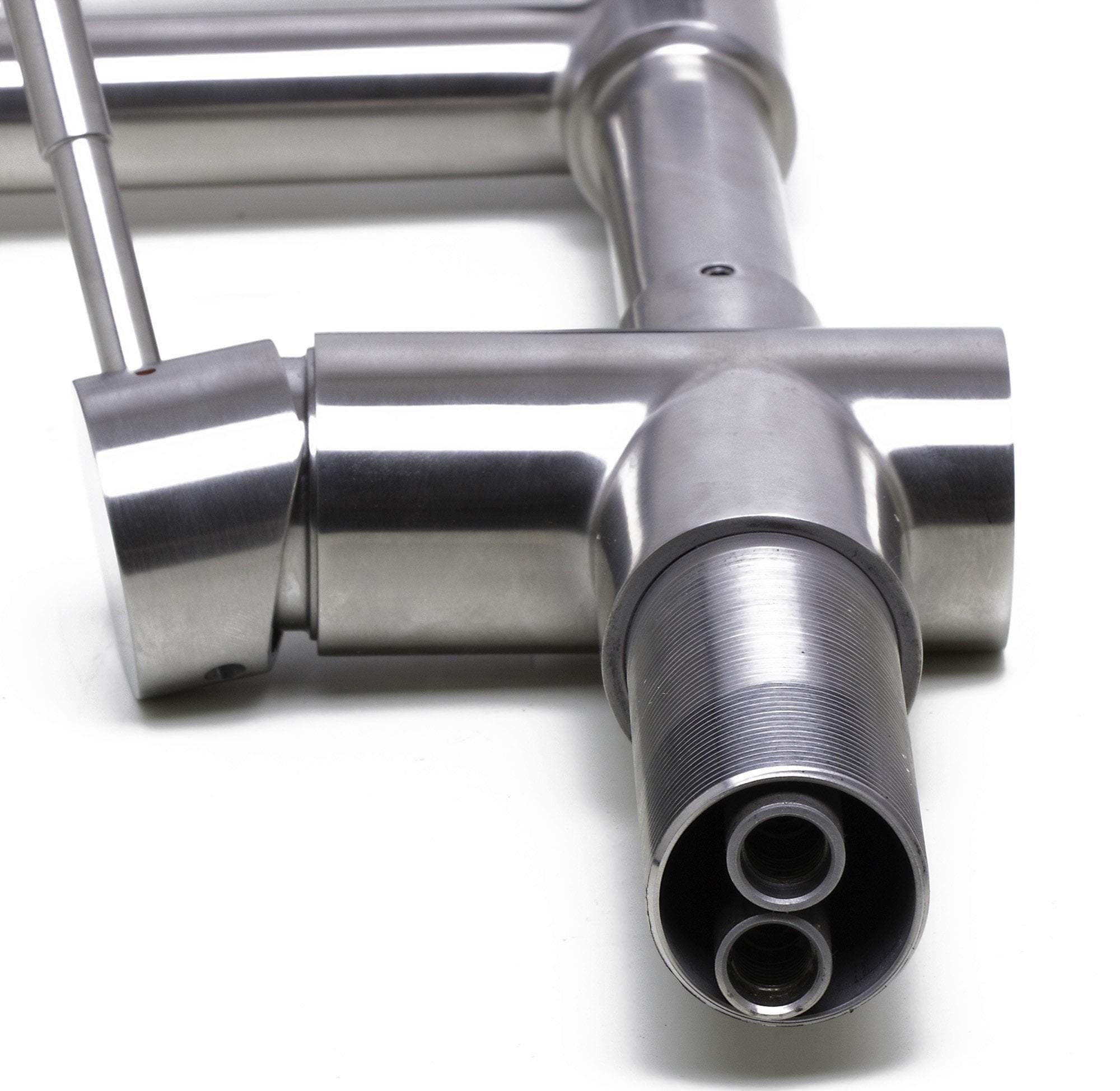 alfi solid brushed stainless steel retractable single hole kitchen faucet ab2038 bss