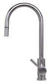 alfi solid brushed stainless steel single hold pull down kitchen faucet ab2028 bss
