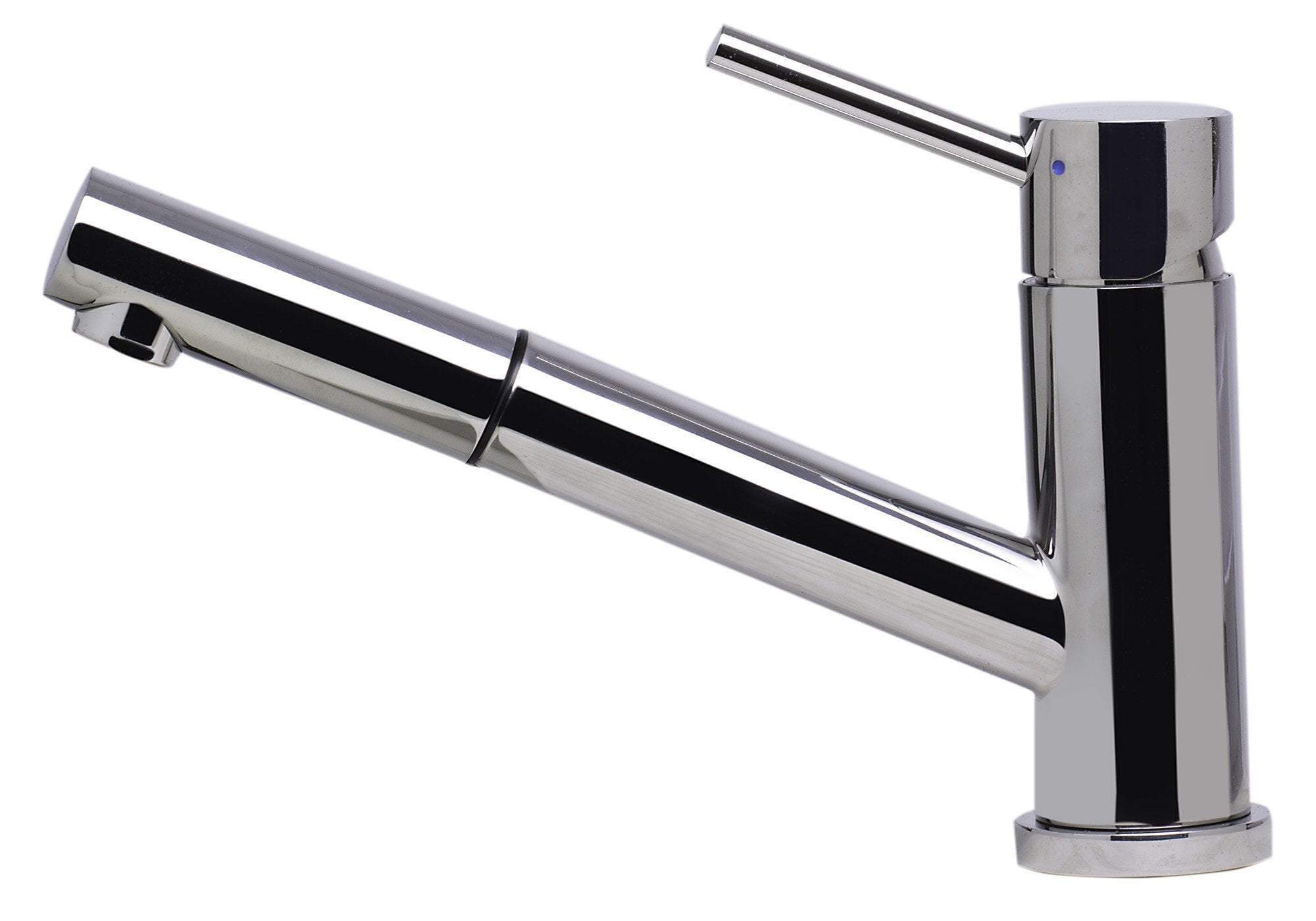 alfi solid polished stainless steel pull out single hole kitchen faucet ab2025 pss
